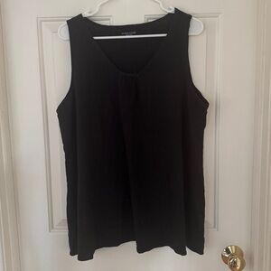 Eileen Fisher Linen Black Sleeveless Top